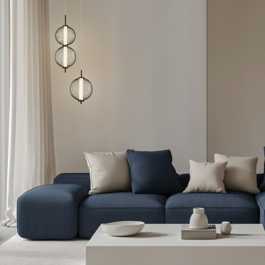 Lustru LED suspendat pe cablu PUMA LED/10W/230V Ø 14 cm negru