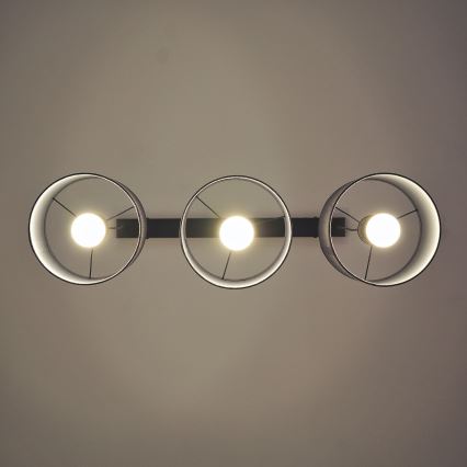 Lustru pe cablu ALBA 3xE27/15W/230V gri