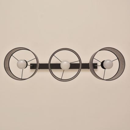 Lustru pe cablu ALBA 3xE27/15W/230V gri