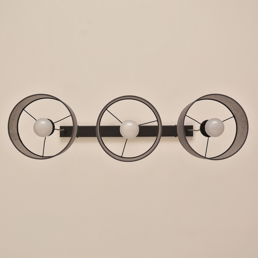 Lustru pe cablu ALBA 3xE27/15W/230V gri