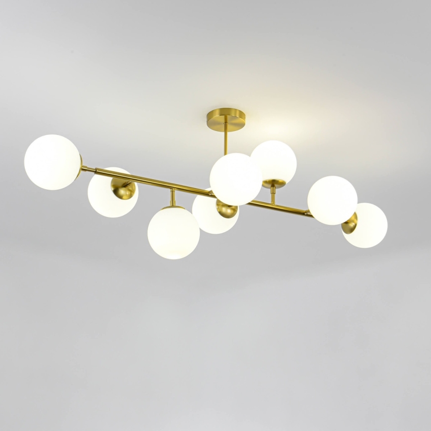 Lustru pe tijă DORADO, 8x E14, 40W, 230V, auriu