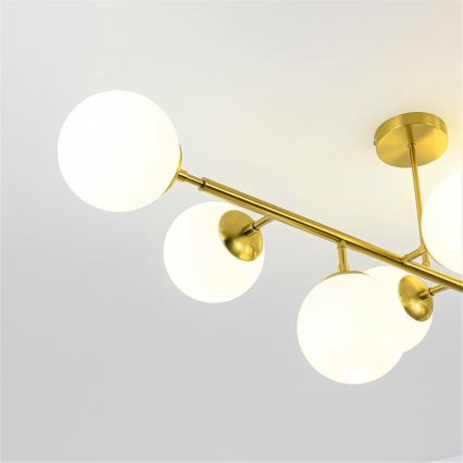 Lustru pe tijă DORADO, 8x E14, 40W, 230V, auriu