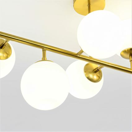 Lustru pe tijă DORADO, 8x E14, 40W, 230V, auriu