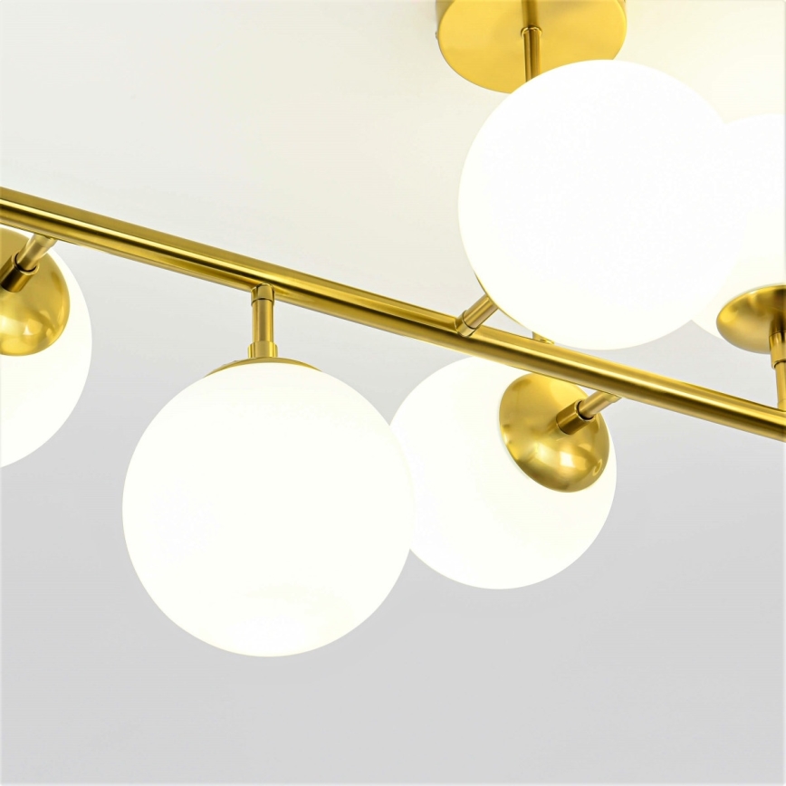 Lustru pe tijă DORADO, 8x E14, 40W, 230V, auriu