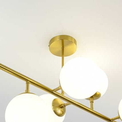 Lustru pe tijă DORADO, 8x E14, 40W, 230V, auriu