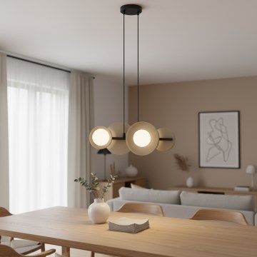 Lustru suspendat cu cablu, model 4xG9/8W/230V, bej