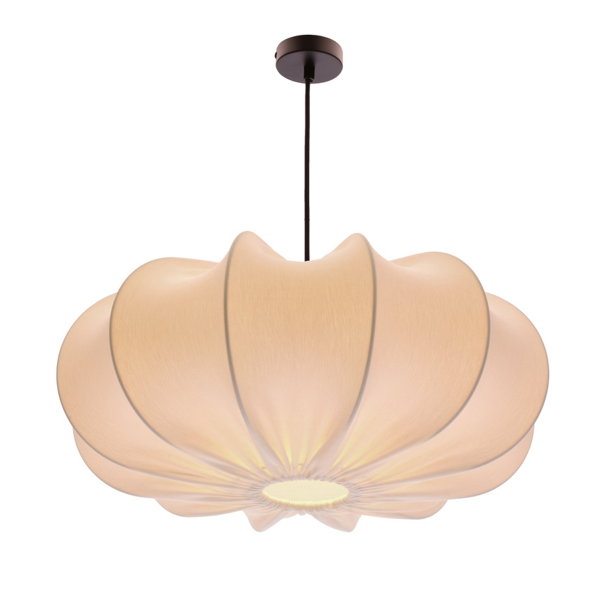 Lustru suspendat pe cablu CAFEE, 1x E27, 40W, 230V, Ø 52 cm, alb