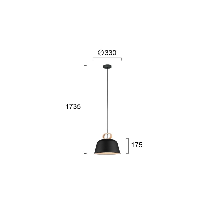 Lustru suspendat pe cablu CLIP 1xE27/40W/230V negru/maro