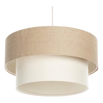 Lustru suspendat pe cablu DUO 1xE27/60W/230V Ø 40 cm bej/crem