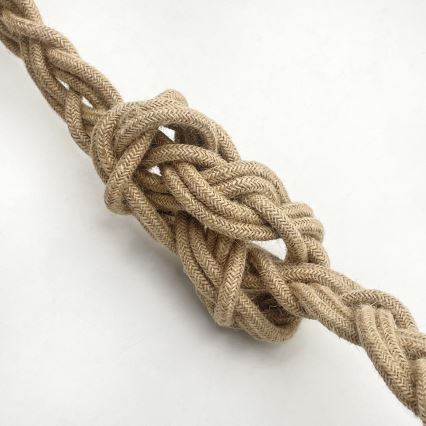 Lustru suspendat pe cablu LOOMIS, 5x E27 / 15 W / 230 V, 130 cm, bej/stejar