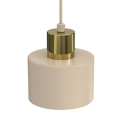 Lustru suspendat pe cablu PARKLA 1xE27/15W/230V bej/auriu