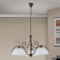 Lustru suspendat pe lanț RULA 3xE27/40W/230V Ø 70 cm alb/bronz