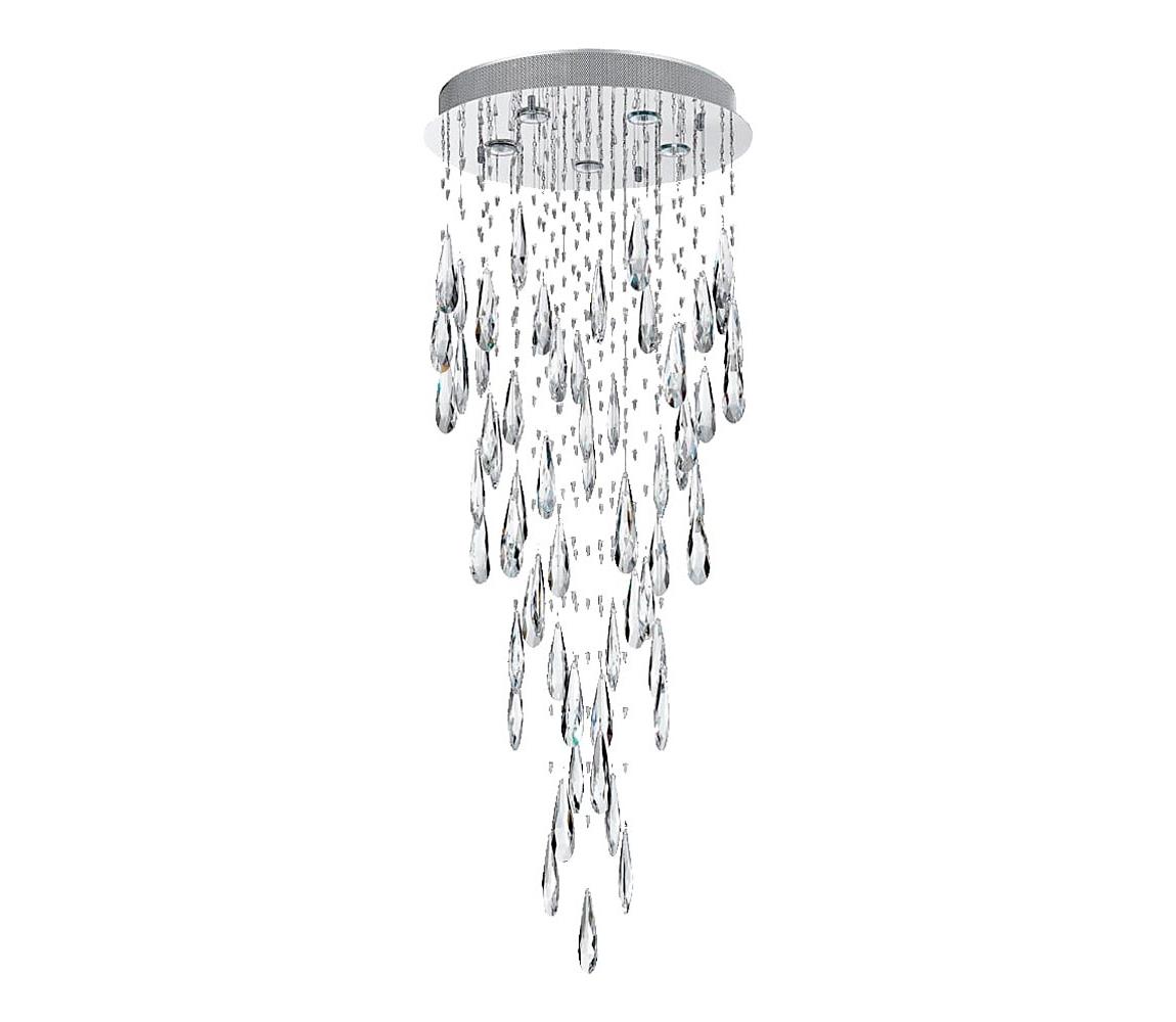 LUXERA 62430 - Lustră pe cablu de cristal RUSSET 5xGU10/50W/230V