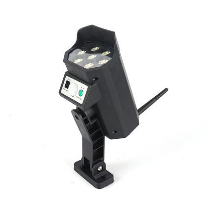 Cameră dummy LED de supraveghere cu senzor și panou solar, LED 5W/5,5V, 800 mAh, IP65 + telecomandă
