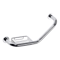 Mâner cu săpunieră, 45,5 x 25 cm, inox/argintiu