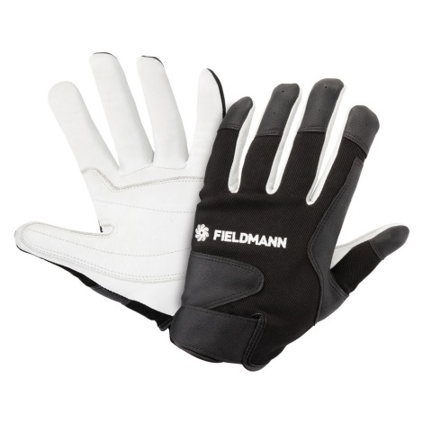 Mănuși de lucru negre/albe Fieldmann
