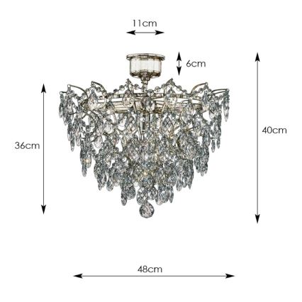 Markslöjd 100510 - Lustră aplicată de cristal ROSENDAL 4xE14/40W/230V