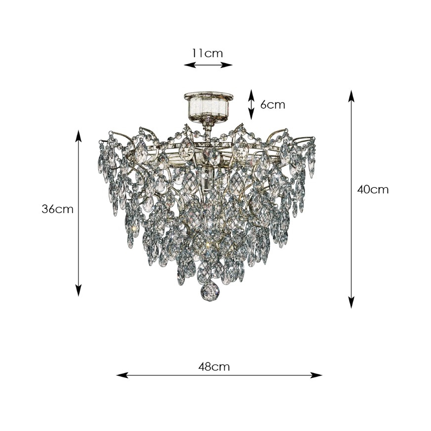 Markslöjd 100510 - Lustră aplicată de cristal ROSENDAL 4xE14/40W/230V