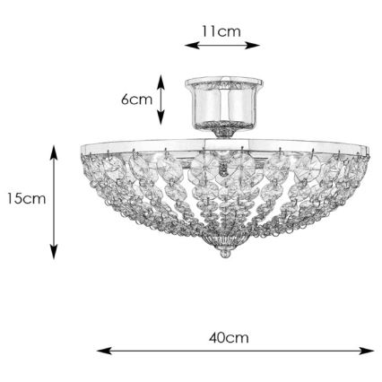 Markslöjd 105316 - Plafonieră  GRÄNSÖ 3xE14/40W/230V
