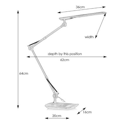 Markslöjd 105683 - LED Lampă de masă STUDY LED/5W/230V