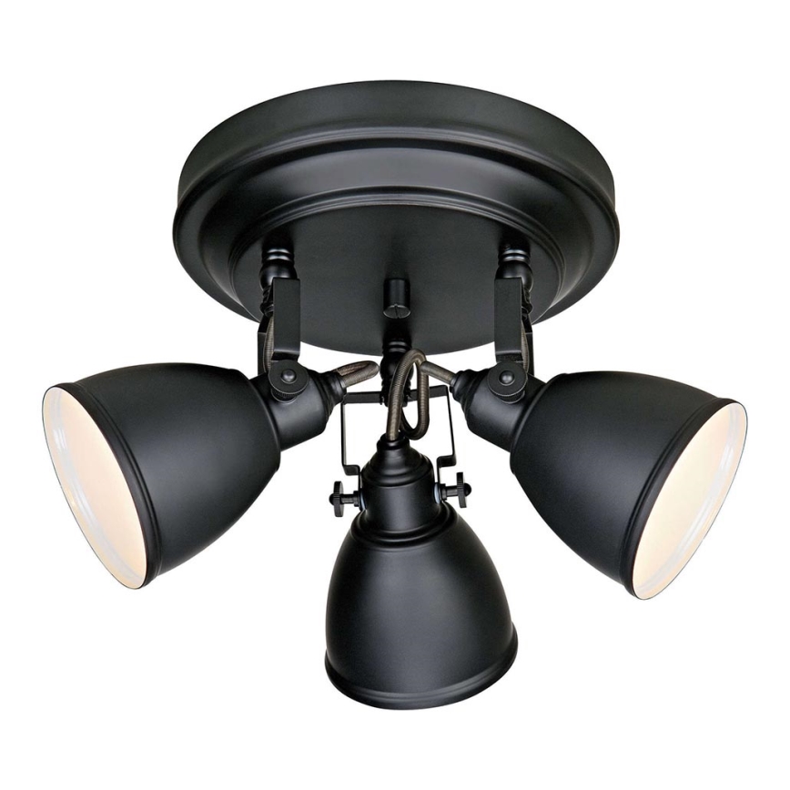 Markslöjd 105815 - Lampă spot FJÄLLBACKA 3xE14/40W/230V negru