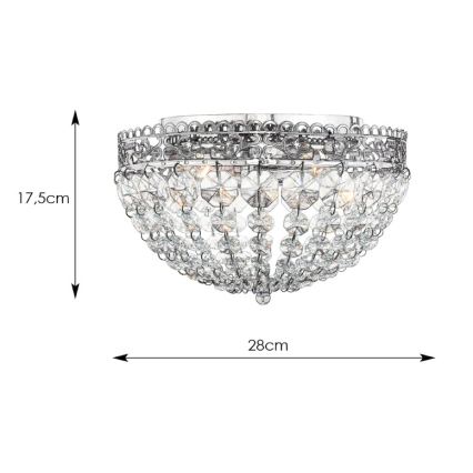 Markslöjd 106062 - Plafonieră de cristal SAXHOLM 2xE14/40W/230V