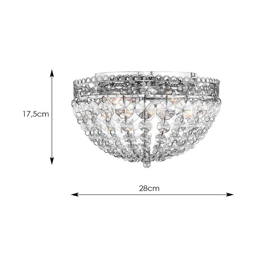 Markslöjd 106062 - Plafonieră de cristal SAXHOLM 2xE14/40W/230V