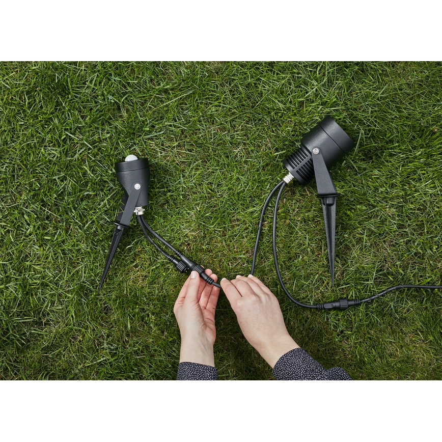 Markslöjd 106940 - Senzor de mișcare și de amurg pentru exterior PIR GARDEN24 IP44 negru
