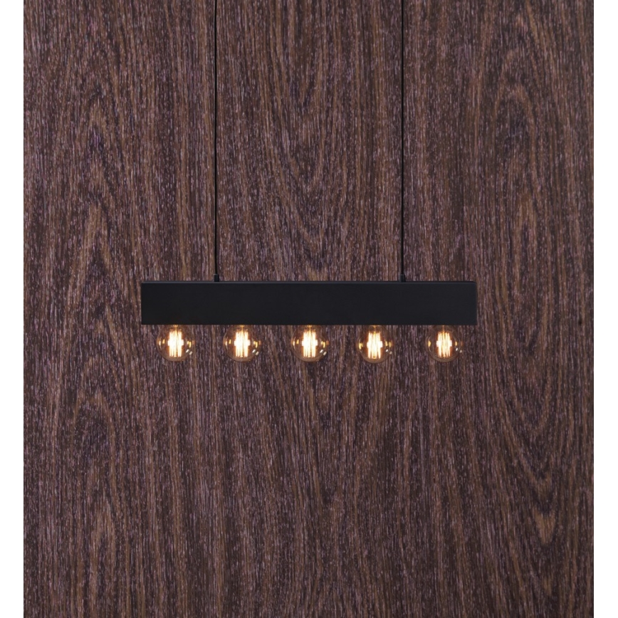 Marbuclöjd 107037 - Lustră pe cablu COUTURE 5xE27/40W/230V negru