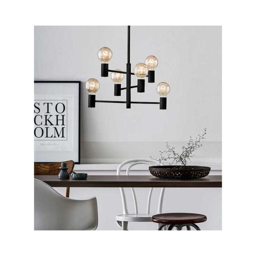 Markslöjd 107281 - Lustră pe cablu CAPITAL 6xE27/60W/230V