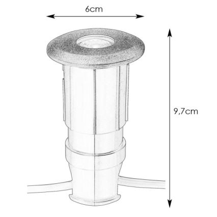 Markslöjd 107285 - Corp LED încastrat de exterior GARDEN24 LED/3W/24V IP44 negru