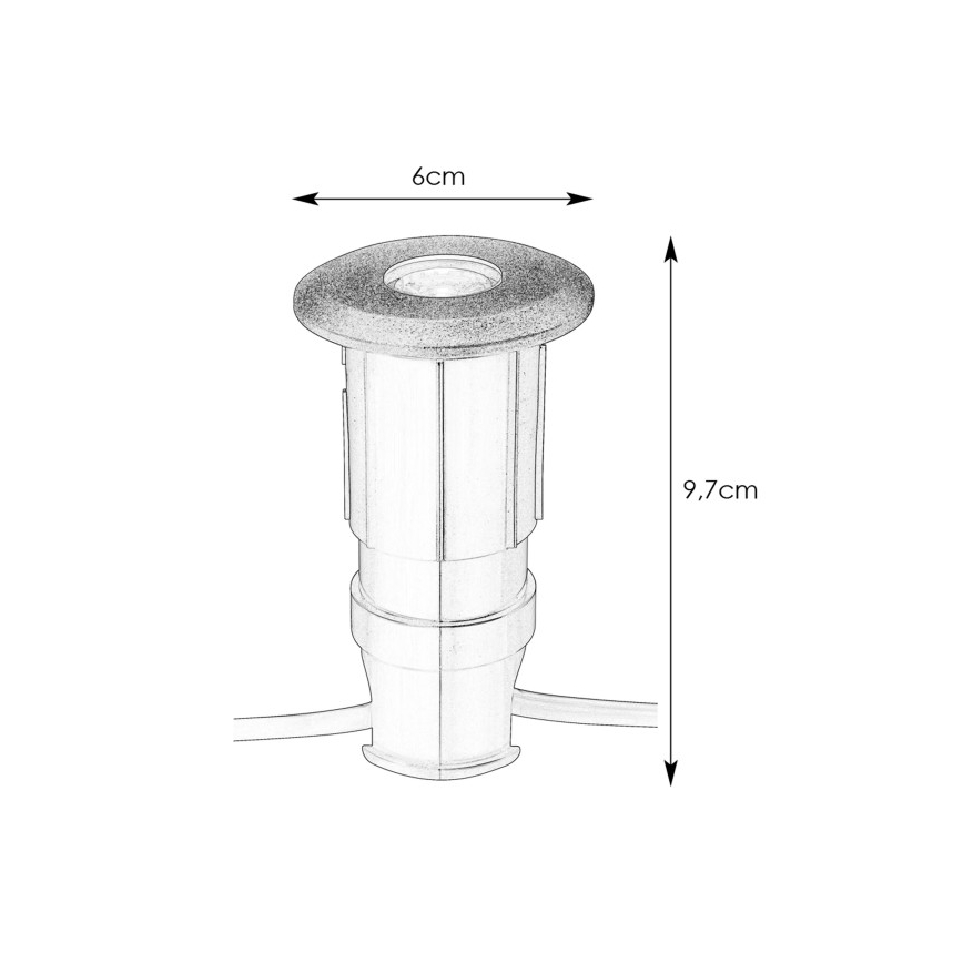 Markslöjd 107285 - Corp LED încastrat de exterior GARDEN24 LED/3W/24V IP44 negru