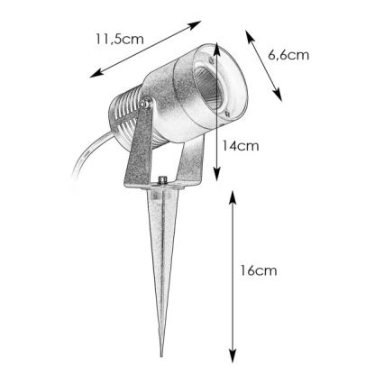 Markslöjd 107713 - Lampă LED de exterior GARDEN24 LED/3W/24V IP44 crom mat
