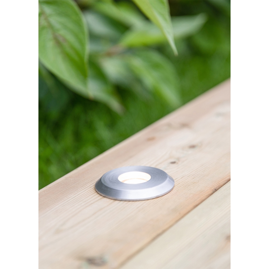 Markslöjd 107716 - Corp de iluminat LED încastrat pentru exterior GARDEN24 LED/0,8W/24V IP44 negru/crom mat