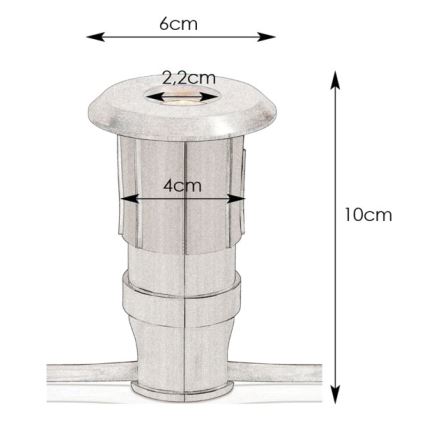 Markslöjd 107716 - Corp de iluminat LED încastrat pentru exterior GARDEN24 LED/0,8W/24V IP44 negru/crom mat