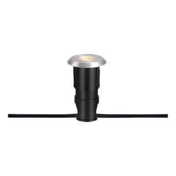 Markslöjd 107717 - Corp LED încastrat pentru exterior GARDEN24 LED/3W/24V IP44 negru/crom mat