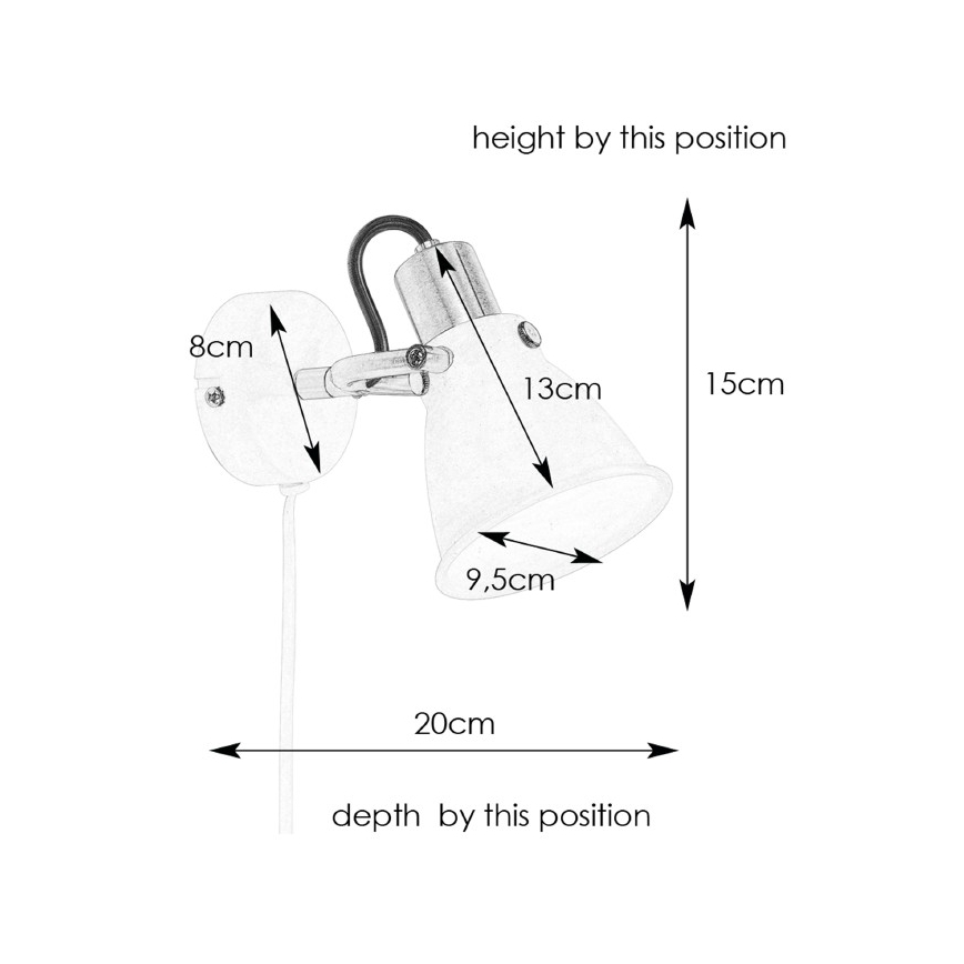 Markslöjd 107856 - Aplică perete spot ALTON 1xE14/40W/230V