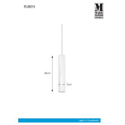 Markslöjd 107880 - Lustră în priză RUBEN 1xGU10/35W/230V