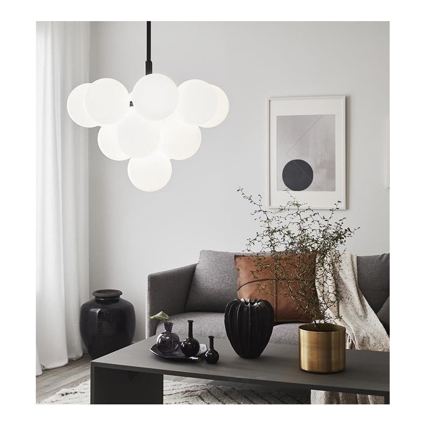 Markslöjd 107911 - Candelabru MERLOT pe tijă, 13xG9/20W/230V, Ø 56 cm, alb/negru