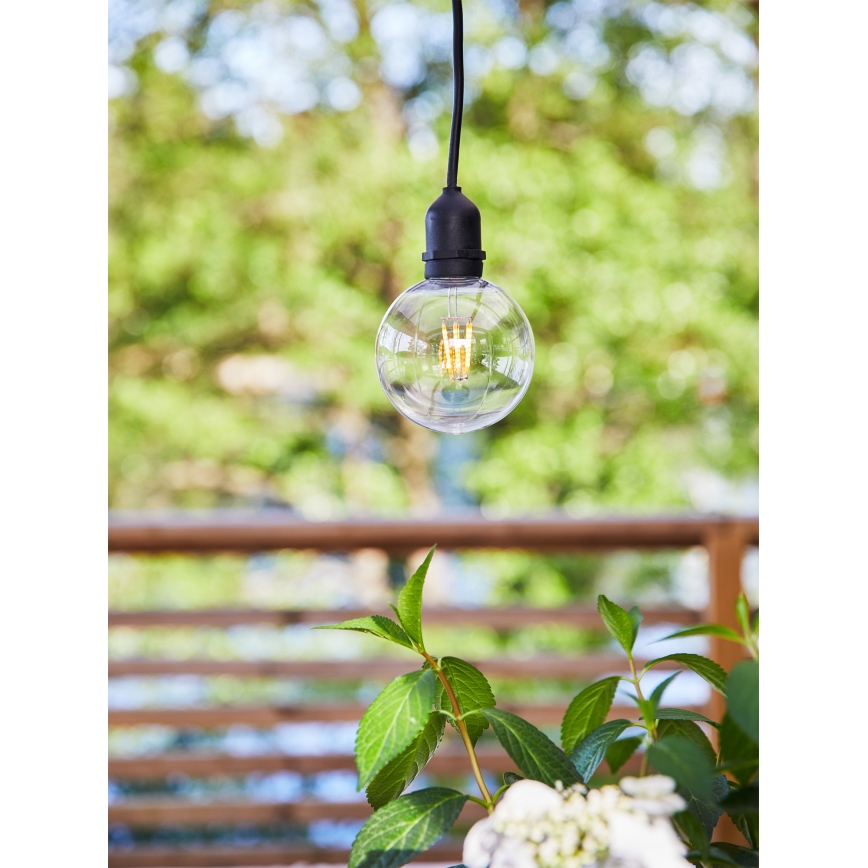 Markslöjd 107989 - Corp de iluminat suspendat LED pentru exterior GARDEN24 LED/2,86W/24V IP44 negru/sticlă clară