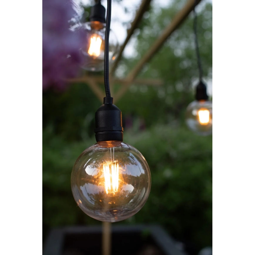 Markslöjd 107989 - Corp de iluminat suspendat LED pentru exterior GARDEN24 LED/2,86W/24V IP44 negru/sticlă clară