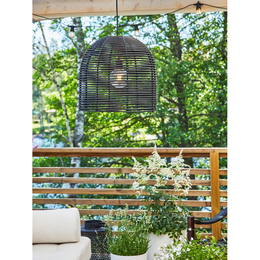 Markslöjd 107990 - Lampă suspendată LED de exterior GARDEN24 LED/2,86W/24V IP44 ratan/negru