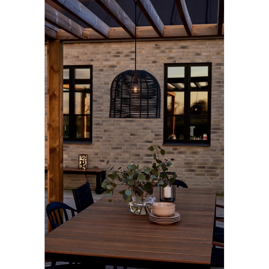 Markslöjd 107990 - Lampă suspendată LED de exterior GARDEN24 LED/2,86W/24V IP44 ratan/negru