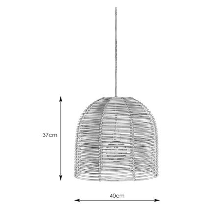 Markslöjd 107990 - Lampă suspendată LED de exterior GARDEN24 LED/2,86W/24V IP44 ratan/negru