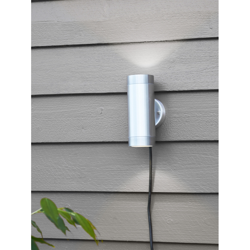 Markslöjd 108170 - Aplică de perete LED pentru exterior GARDEN24, 2xLED/3W/24V, IP44, crom mat
