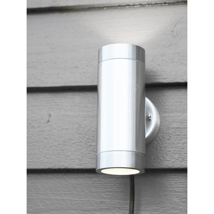 Markslöjd 108170 - Aplică de perete LED pentru exterior GARDEN24, 2xLED/3W/24V, IP44, crom mat