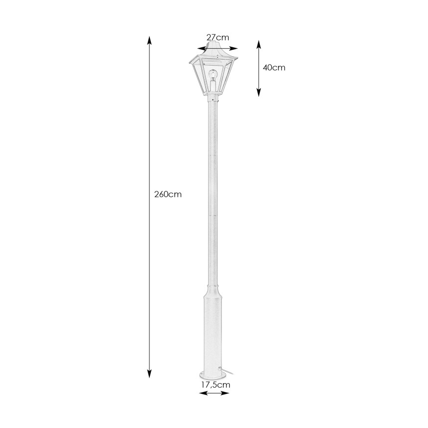 Markslöjd 108171 - Lampă de exterior LED GARDEN24 LED/3W/24V 260 cm IP44 neagră