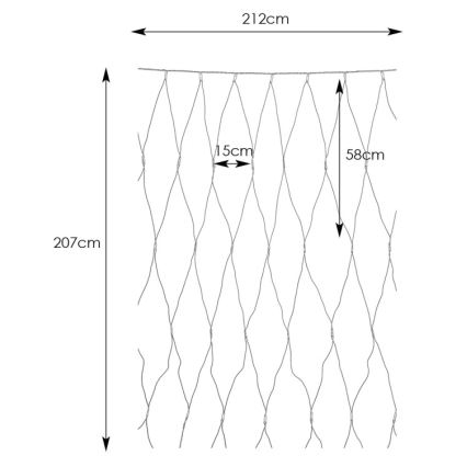 Markslöjd 108178 - perdea LED de exterior pentru Crăciun GARDEN24 160xLED/4W/24V 2x2m alb cald