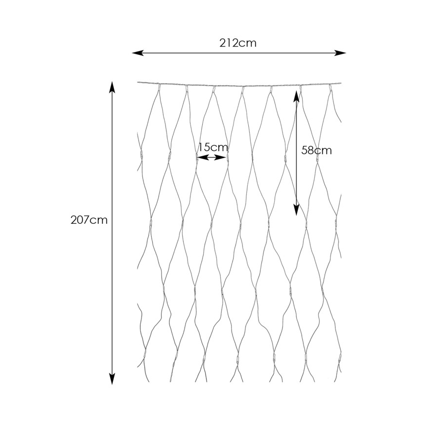 Markslöjd 108178 - perdea LED de exterior pentru Crăciun GARDEN24 160xLED/4W/24V 2x2m alb cald