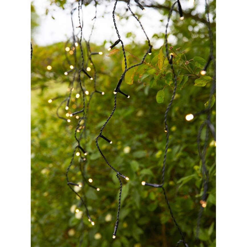 Markslöjd 108179 - LED perdea luminoasă de exterior pentru Crăciun GARDEN24 160xLED/9,6W/24V 3,1m alb cald